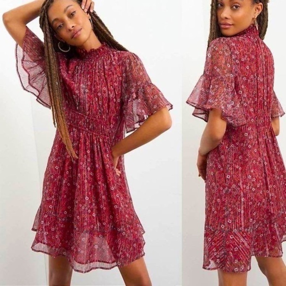 Nwt Anthropologie Ranna Gill Franny smocked dress sz Medium - franny mini dress